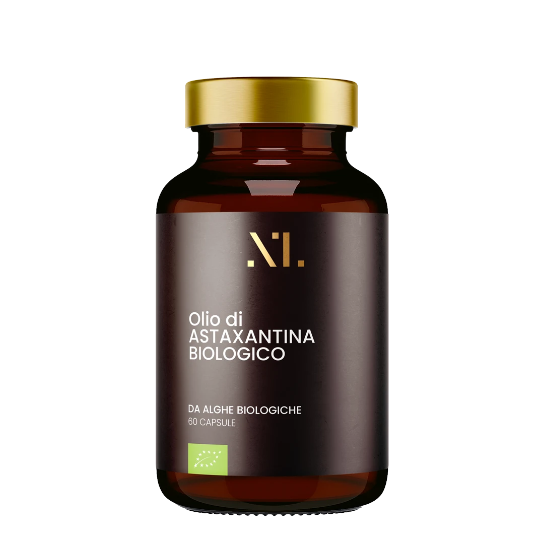 Olio di Astaxantina Biologico — flacone in vetro ambrato